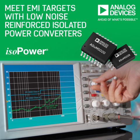 ADuM5020/6020 and ADuM5028/6028 converters. (Image courtesy of Analog Devices.)