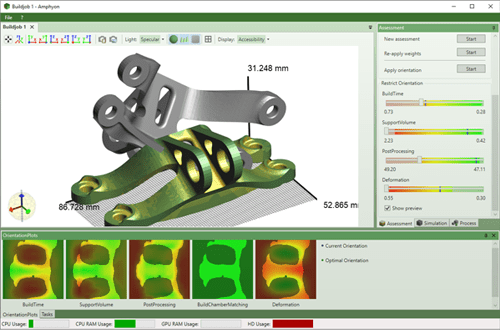 Figure 1. Amphyon's user interface. (Image courtesy of Additive Works.)