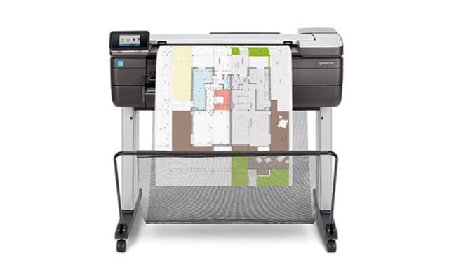 The compact printer is aimed squarely at the AEC sector—architects, engineers and construction teams could check it out in person and decide for themselves if they had any interest in a device that allows users to print, scan, copy and share plans on build sites and in any environment with electricity and a roof. (Image courtesy of HP.)