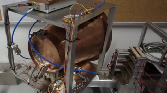 Physicists test the thrust capabilities of an EmDrive. (Image courtesy of Martin Tajmar.)