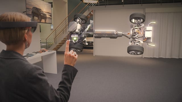 The next iteration of Microsoft HoloLens includes a custom AI chip and Project Kinect image sensor bundle. (Image courtesy of Microsoft.)