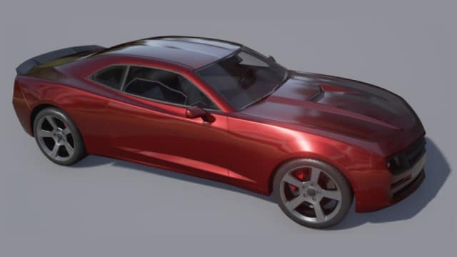 Figure 1. Muscle car model in Unreal Engine (Image courtesy of MathWorks.)