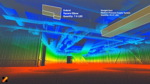 Doxel’s software is capable of object classification due to its deep learning algorithms. (Image courtesy of Doxel.)