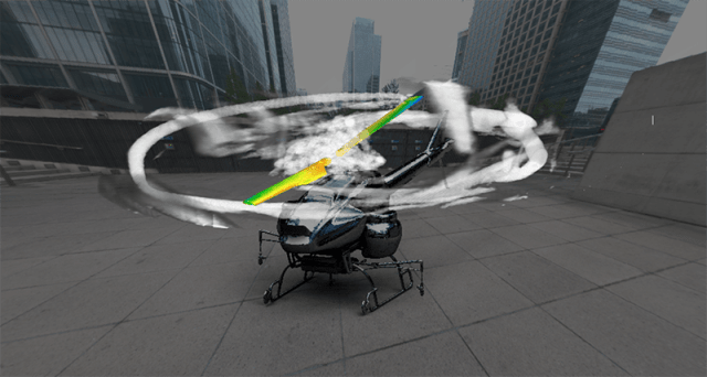 Yamaha’s FAZER R aircraft designers uses co-simulations during development to visualize airflow. (Image courtesy of MSC.)