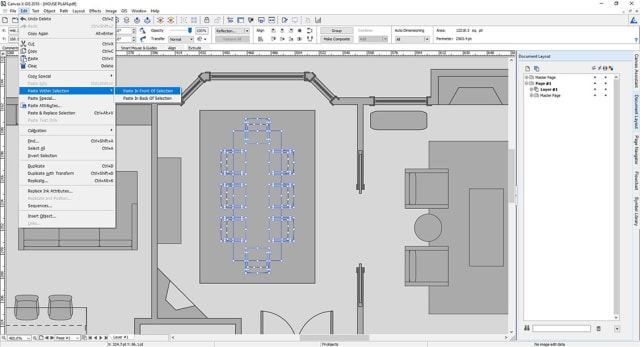 Canvas X 2018 offers a new Paste Within Selection function to easily paste content above or below a selection. (Image courtesy of Canvas GFX, Inc.)