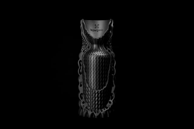 3D-printed rocket engine concept. (Image courtesy of Hyperganic.)