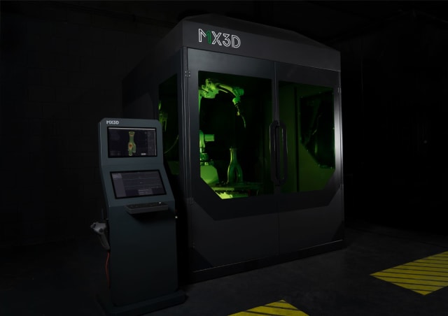 The MX3D M1 metal AM platform. (Image courtesy of MX3D.)