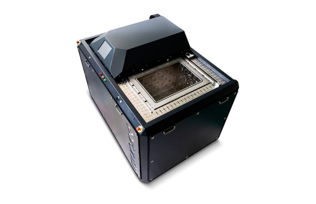 The PostPro3D is capable of modifying the surface of a 3D-printed object, smoothing the surface, sealing pores and strengthening the mechanical properties. (Image courtesy of AMT.)