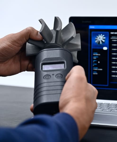 SmartParts, a joint winner in Hexagon’s Sixth Sense startup platform, has developed proprietary technology to embed 3D-printed parts with digital barcodes. (Image courtesy of SmartParts.)