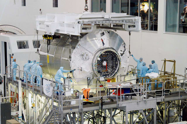 Lockheed Martin recently received a NASA contract to redesign the Donatello Multi-Purpose Logistics Module as seen here at the Space Station Processing Facility at NASA’s Kennedy Space Center in 2004. Donatello has never been deployed on cargo runs to the International Space Station (ISS). (Image courtesy of NASA.)