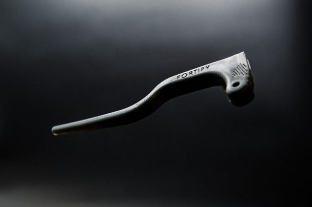 A 3D-printed motorcycle lever made using Fortify’s technology. (Image courtesy of Fortify.)