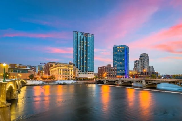 Grand Rapids-Kentwood, Mich., had the largest share of manufacturing employment at 21 percent. (Photo courtesy of Alamy Stock Photo.)