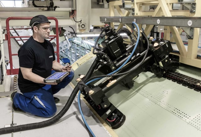 Flextrack robots. (Image courtesy of Airbus.)