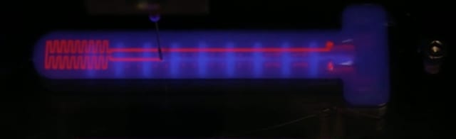 Multimedia embedded 3D printing, developed in Jennifer Lewis’s lab at the Harvard John A. Paulson School of Engineering and Applied Sciences, was used to integrate the ionic conductive ink with the body of the soft robot. (Image courtesy of SEAS.)