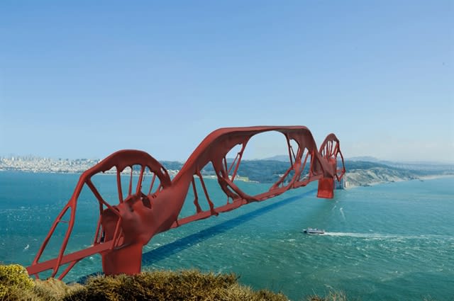We've created a monster. Generative design, with an inability to use cables, does the best it can to cross the Golden Gate.