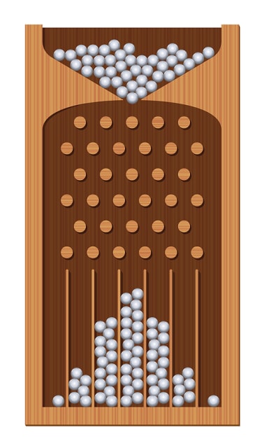 A bean machine.