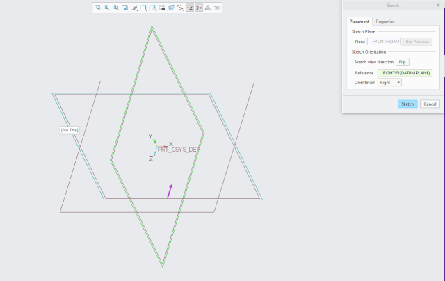 Next, create the sketch and decide which planes to use. (Image: Tom Spendlove.)