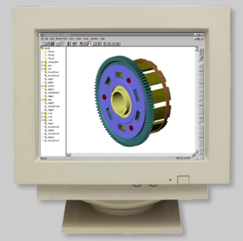 The UI of Solidworks 95. (Image courtesy of Solidworks)