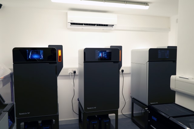 Vital Auto regularly uses its Fuse 1 3D printers for mechanical parts, such as door hinges, door handle interiors, door internals, and structural applications. These parts can be used straight off the printer with minimal finishing. (Image courtesy of Vital Auto.)