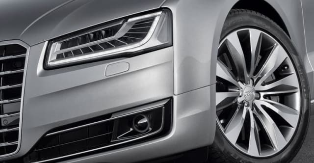 Lacks' composite wheel on a 2013 Audi A8. (Picture courtesy of Wards Auto.)
