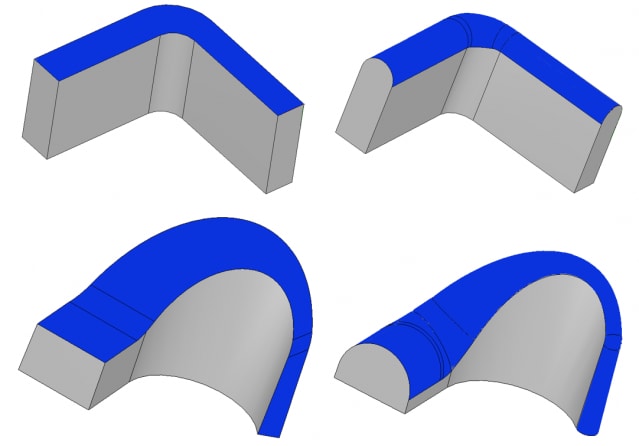 Example of a full-round fillet. (Image courtesy of C3D.)