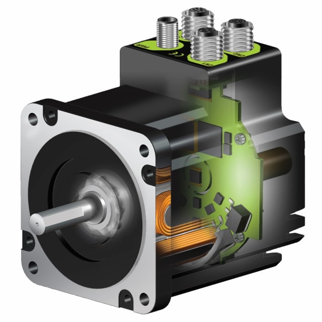 NEMA 17 integrated stepper motor. (Image courtesy of JVL.)