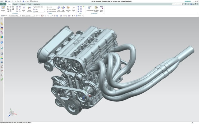 A model from the SPECapc for Siemens NX benchmark. SPECapc benchmarks require installing a specific version of the application you want to benchmark. They provide a comprehensive picture of CPU, GPU and I/O performance. (Image courtesy of SPEC/GWPG.)