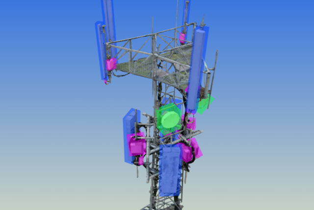 SiteSee’s automatic equipment identification makes it easier to identify aberrant parts of a telecommunications network from drone footage. (Image courtesy of SiteSee.)