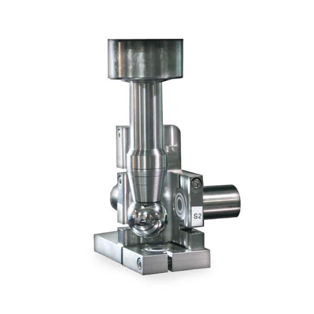 Figure 2: API Spindle Analyser uses proximity sensors to measure the movement of a precision steel cylinder as it is spun by the spindle.