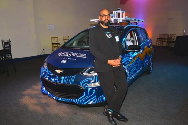 Karreem Hogan, who is working on his PhD in electrical engineering at North Carolina A&T State University, is a participant in the AutoDrive Challenge. . (Image courtesy of Velodyne LiDAR.)