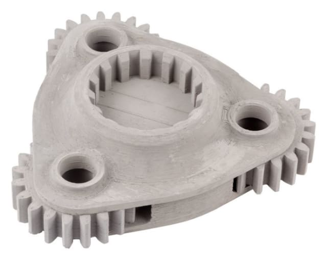 A brown part, with no need for debinding. (Image courtesy of Rapidia.)