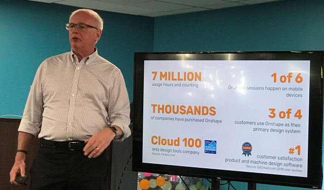 Onshape by the numbers. CEO Hirschtick is proud of it being picked No 1 in customer satisfaction of all CAD software in 2018.