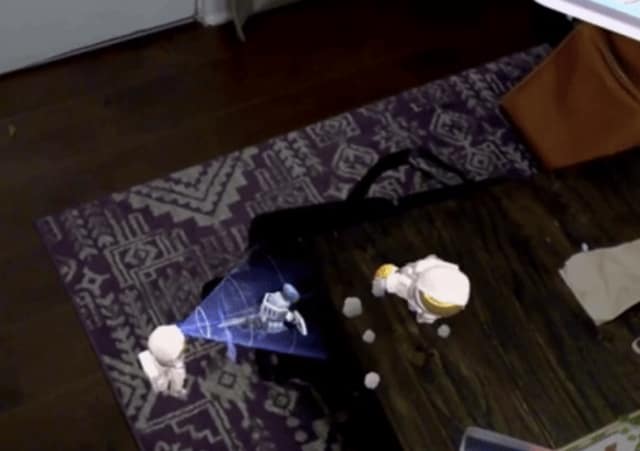 Create’s Astronaut character reacts and interacts with real-world objects. (Image courtesy of Magic Leap.)