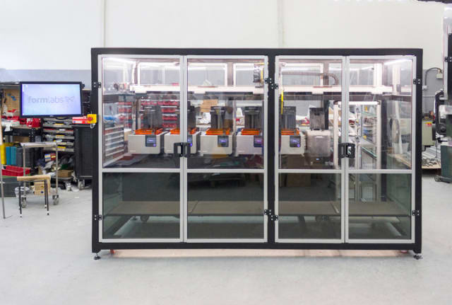 The Form Cell is Formlab’s automated factory for SLA 3D printing. (Image courtesy of Formlabs.)