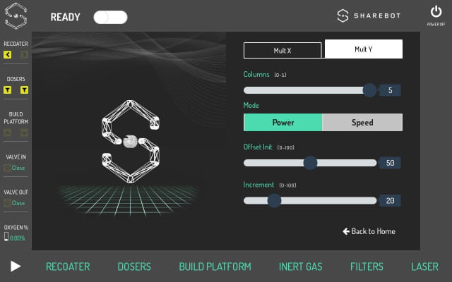 Donghi describes the printer as easy to use, which is necessary for a system with open access to processing parameters. (Image courtesy of Sharebot.)