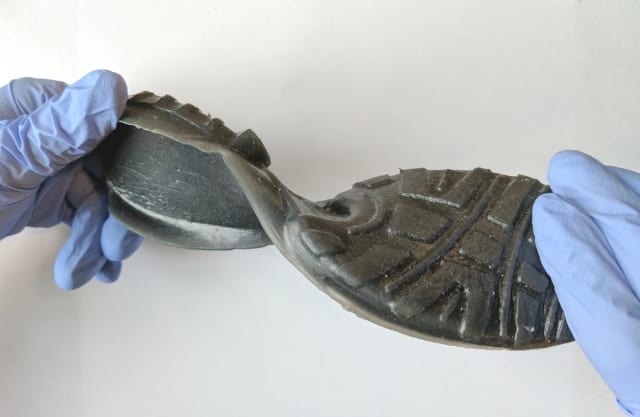 A rubber shoe sole made with Programmable Tooling. (Image courtesy of Collider.)