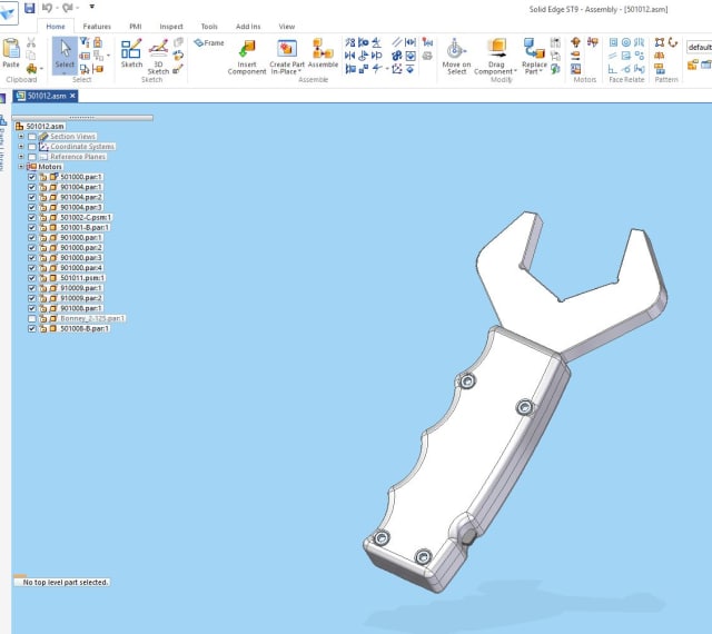 A CAD model of the FAST-AN Wrench. (Image courtesy of LEE Race Technology.)