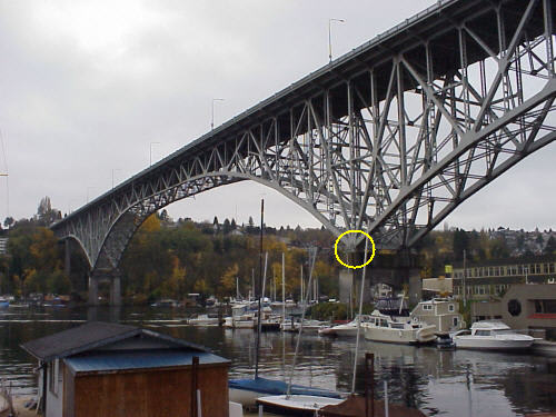 Detail relating to the seismic isolation of the Aurora Bridge in Seattle. Photo credit: Bentley Systems.