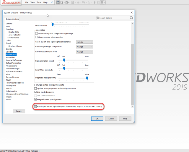 turn off photo view solidworks