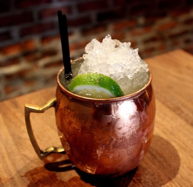 The official drink of the coronavirus? Moscow mule, served in a copper cup. Copper has been proven to kill the SARS-CoV-2, the virus that causes COVID-19, just as it has been known to kill other microbes on contact. (Shown as served at Rye in San Francisco; image courtesy of Wikipedia.)