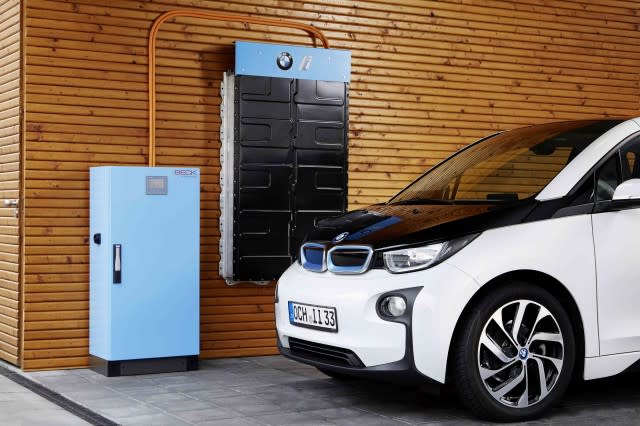 Degraded battery from a BMW i3 used as energy storage. (Image courtesy of BMW.)