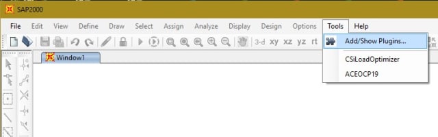 Figure 1. Starting the plug-in install in SAP2000.