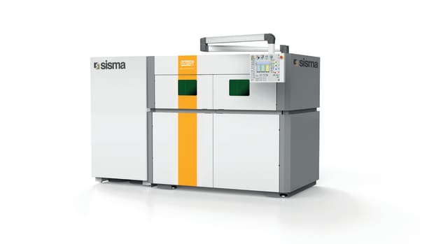The new mysint300 3D printer is larger and more powerful. (Image courtesy of Sisma.)