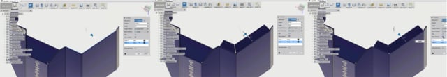 A miter flange is created with the same tool, with gaps either turned on or off. (Image courtesy of Autodesk.)