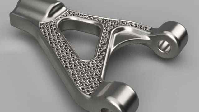 Netfabb is not only able to hollow a part and add a lattice or cellular structure; it is also able to place drainage channels so that 3D printing material does not stay trapped in the part. (Picture courtesy of Autodesk.)