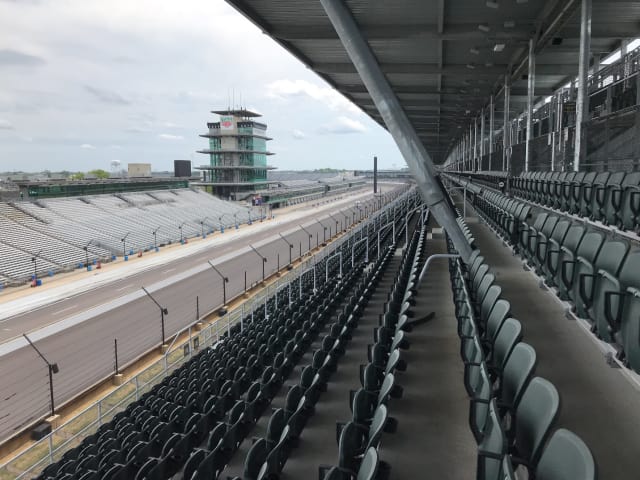 The Indy 500 racetrack. The stadium is getting extra seating and expanded facilities by AECOM. The company may have bid under its actual cost to get to work on the iconic stadium.