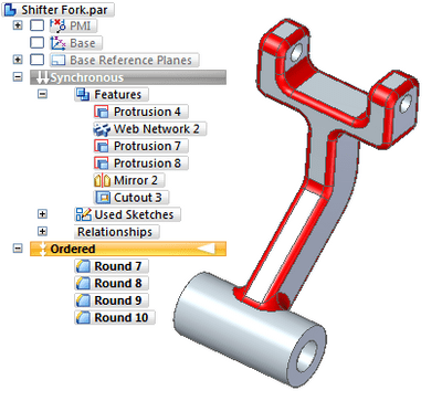 A view of a model using a mix of synchronous and ordered methods. (Image courtesy of Siemens.)
