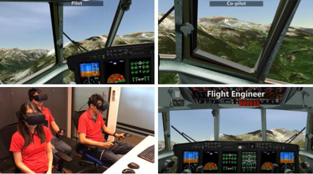 Multicrew VR trainer (Image courtesy of ST Engineering.)