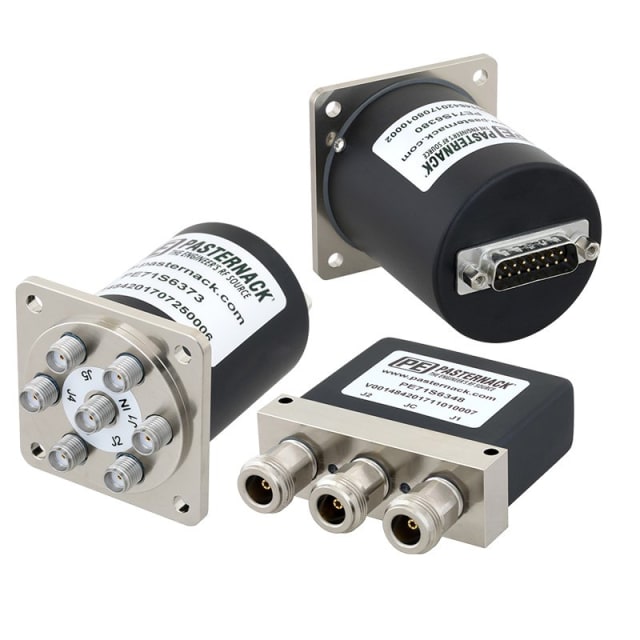 Pasternack Electromechanical switches. (Image courtesy of Pasternack.)