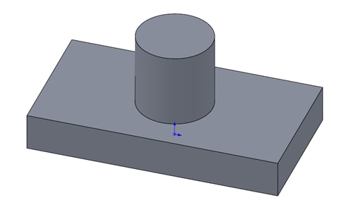 A very simple part made with the Wrap tool.